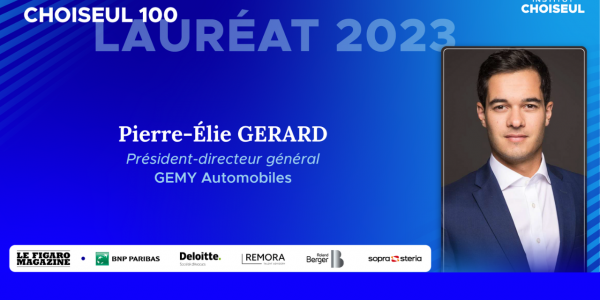 Pierre-Élie GÉRARD figure parmi les 100 décideurs économiques de demain