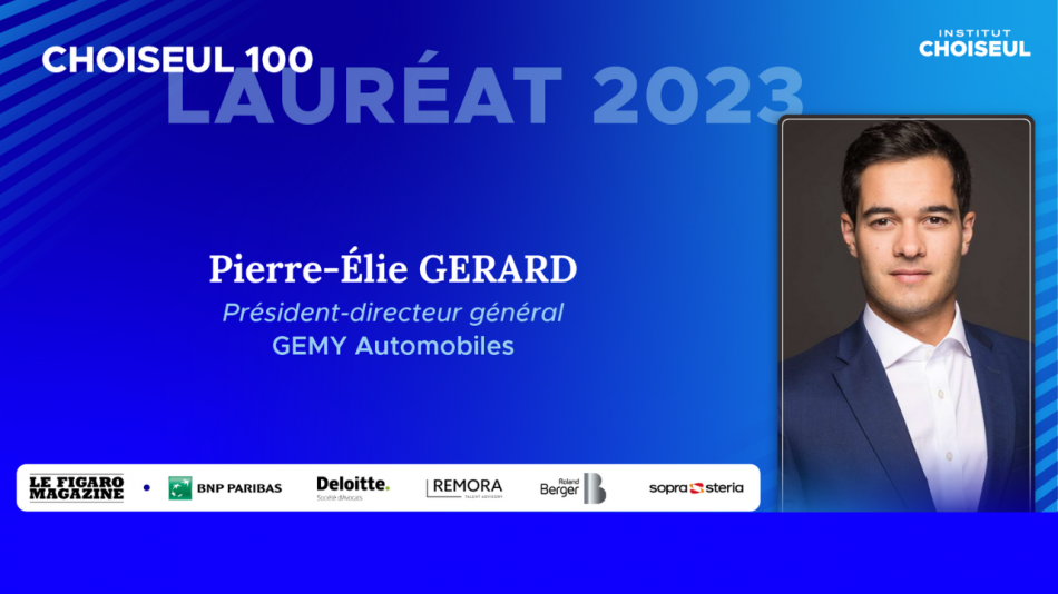 Pierre-Élie GÉRARD figure parmi les 100 décideurs économiques de demain